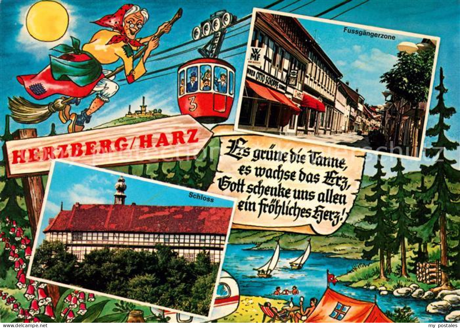 73123406 Herzberg Harz Schloss Fussgaengerzone Herzberg Harz - Herzberg