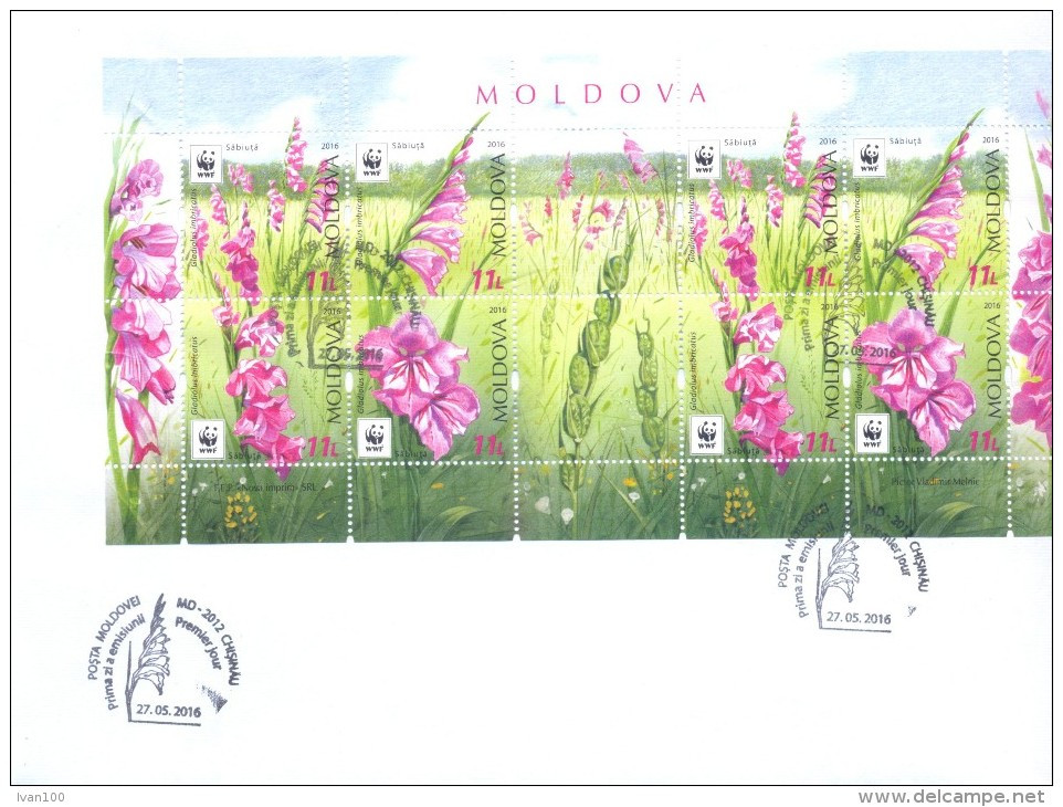 2016. WWF, Flowers, Gladiolus Imbricatus, FDC With Sheetlet, Mint/** - FDC