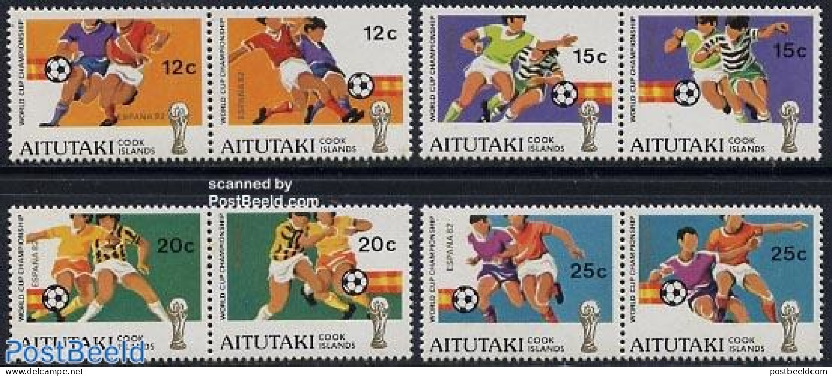 Aitutaki 1981 World Cup Football 4x2v [:], Mint NH, Sport - Football - Aitutaki