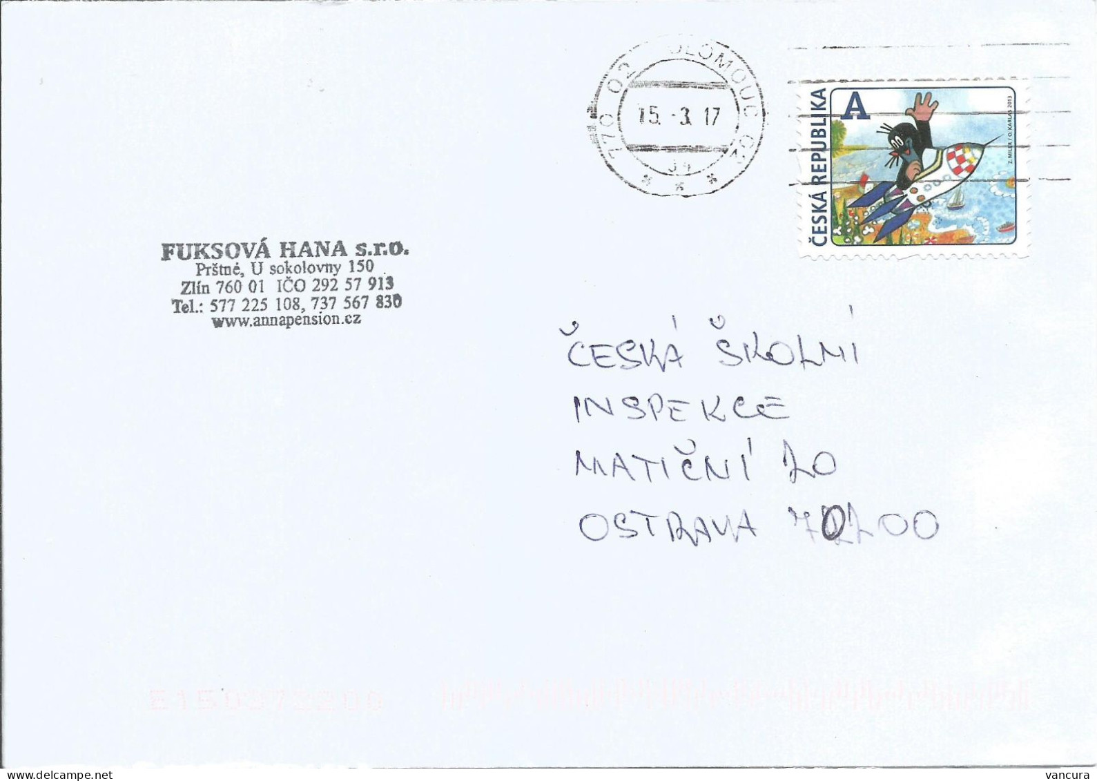 Envelope 766 Czech Republic Mole On The Rocket 2013 - Cinema