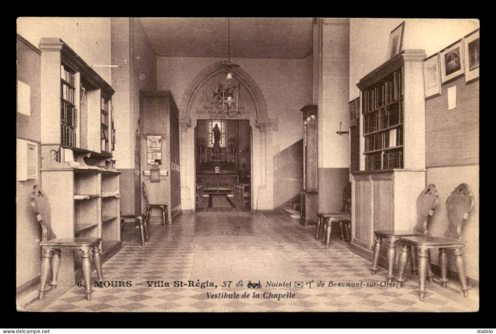 95 - MOURS - VILLA ST-REGIS - VESTIBULE DE LA CHAPELLE - Mours