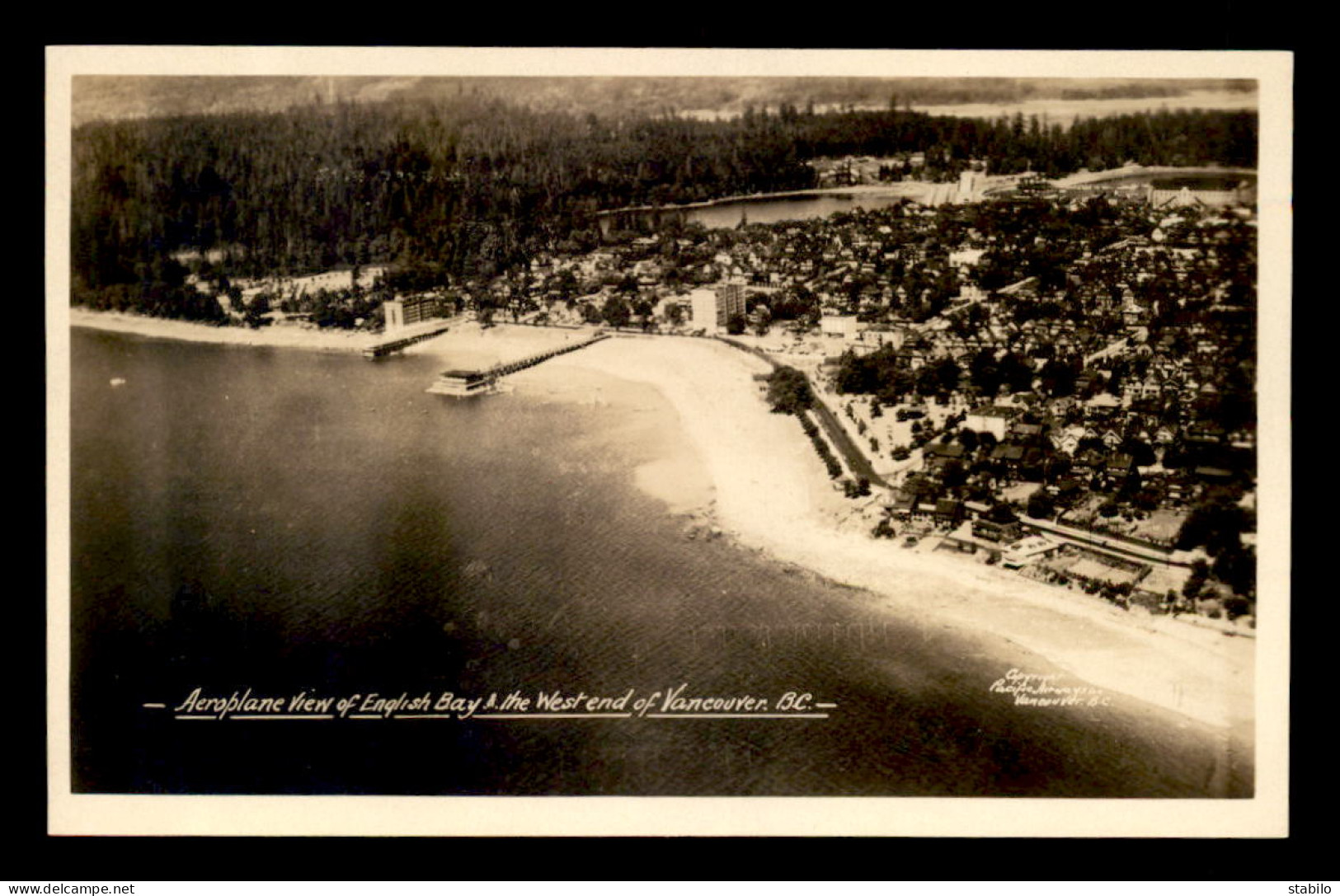 CANADA - VANCOUVER - AEROPLANE VIEW OF ENGLISH BAY - Vancouver