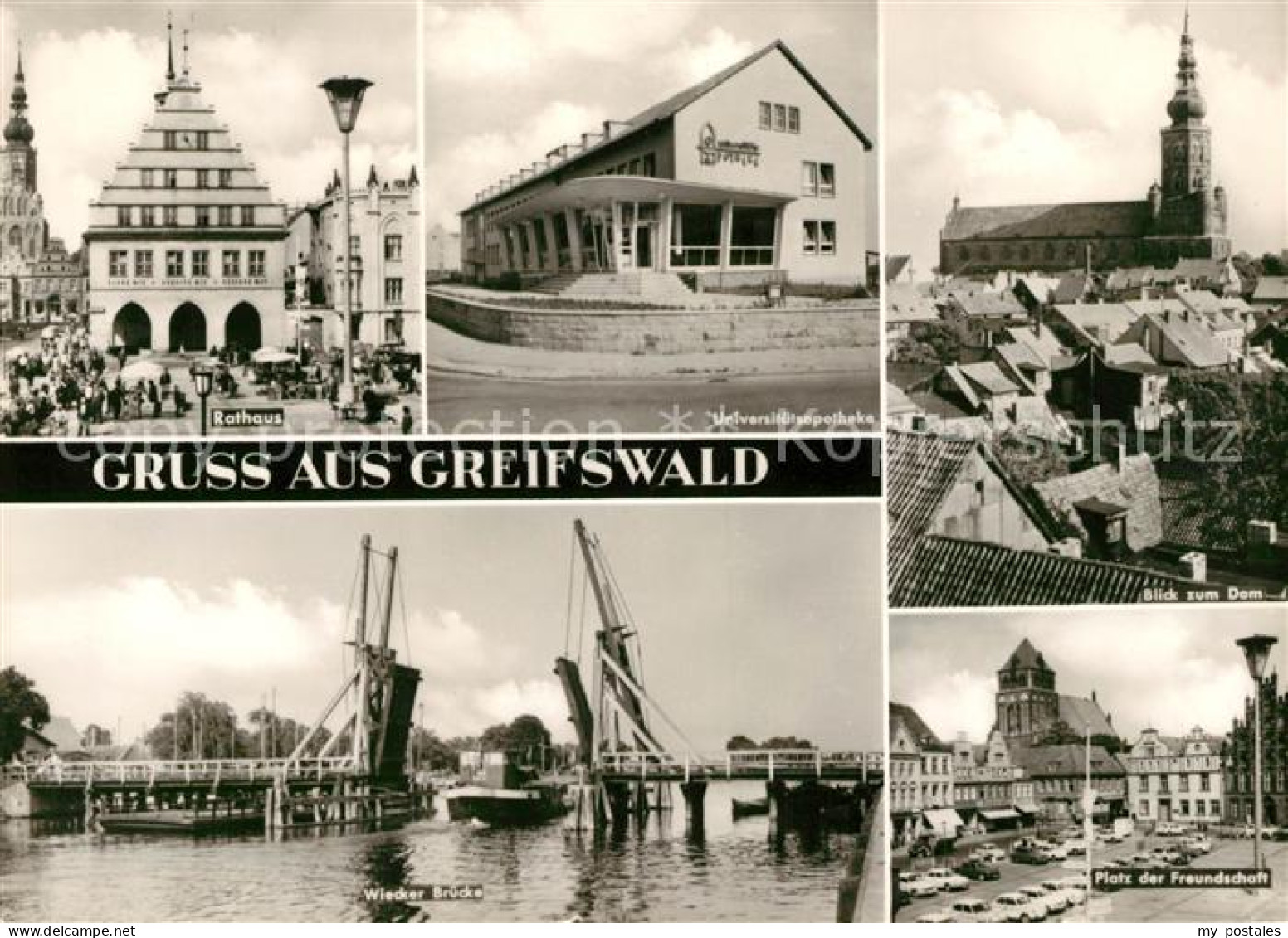 73121418 Greifswald Rathaus Dom Wiecker Bruecke Greifswald - Greifswald