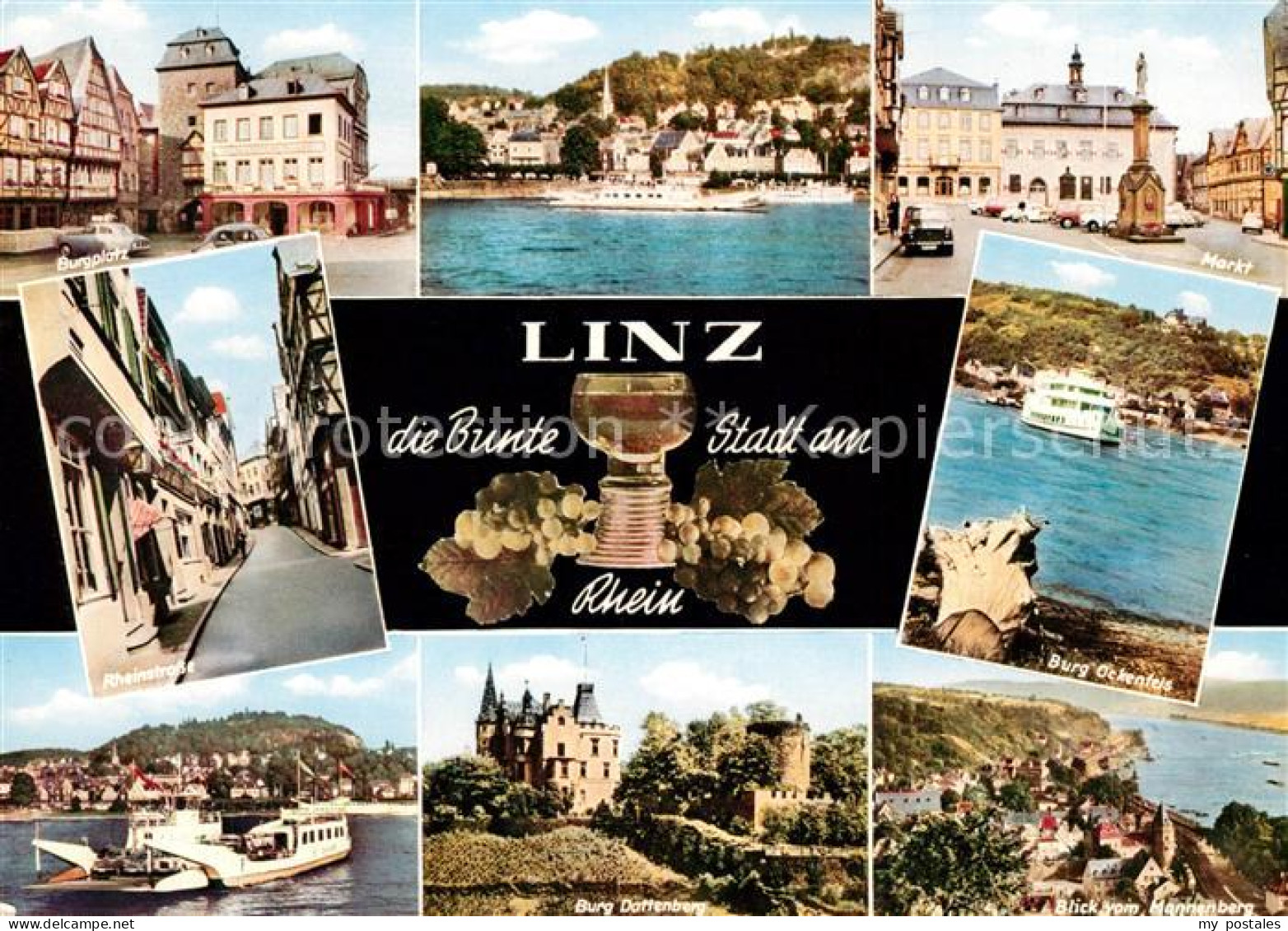 73121261 Linz Rhein Burgplatz Markt Rheinstrasse Burg Ockenfels Dattenberg Linz  - Linz A. Rhein