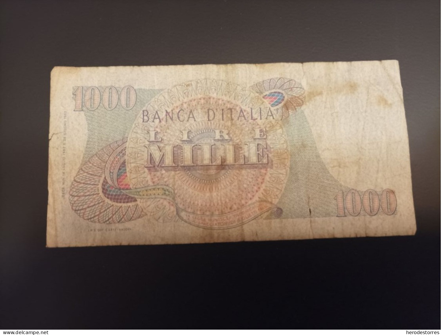 Billete De Italia De 1000 Liras, Año 1962 - A Identificar