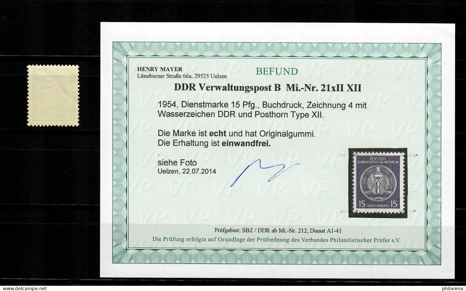 DDR Verwaltungspost MiNr. 21xII XII, Postfrisch, ** - Postfris