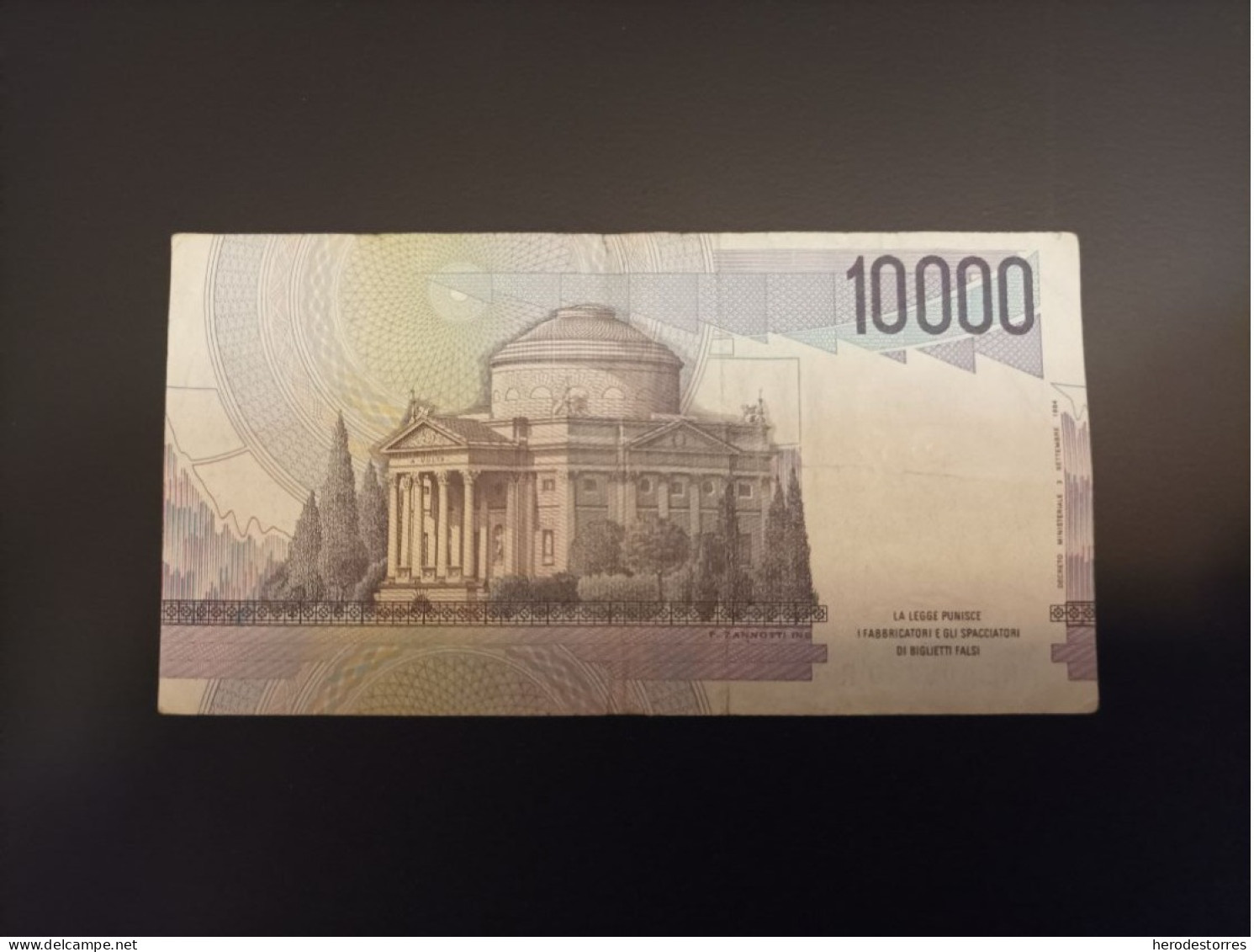 Billete De Italia De 10000 Liras, Año 1984 - To Identify