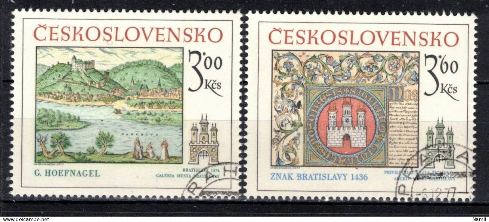 Tchécoslovaquie 1977 Mi 2418-9 (Yv 2251-2), Obliteré - Oblitérés