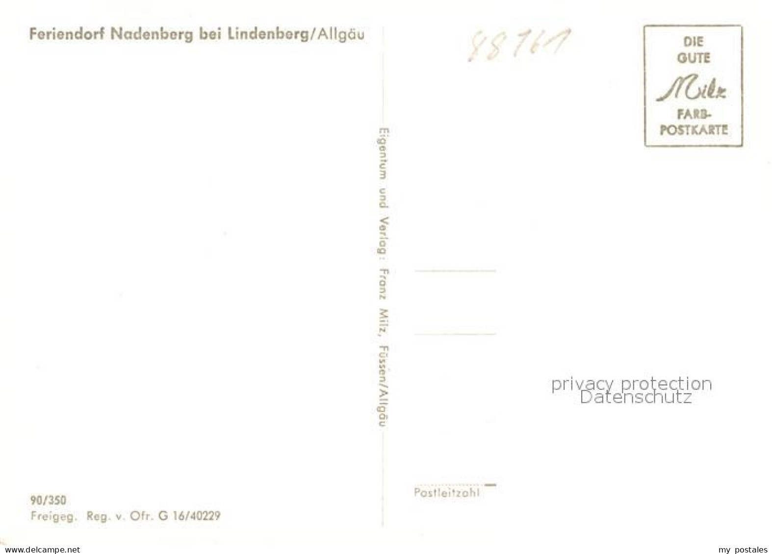 73119864 Nadenberg Allgaeu Fliegeraufnahme Bei Lindenberg Nadenberg - Lindenberg I. Allg.