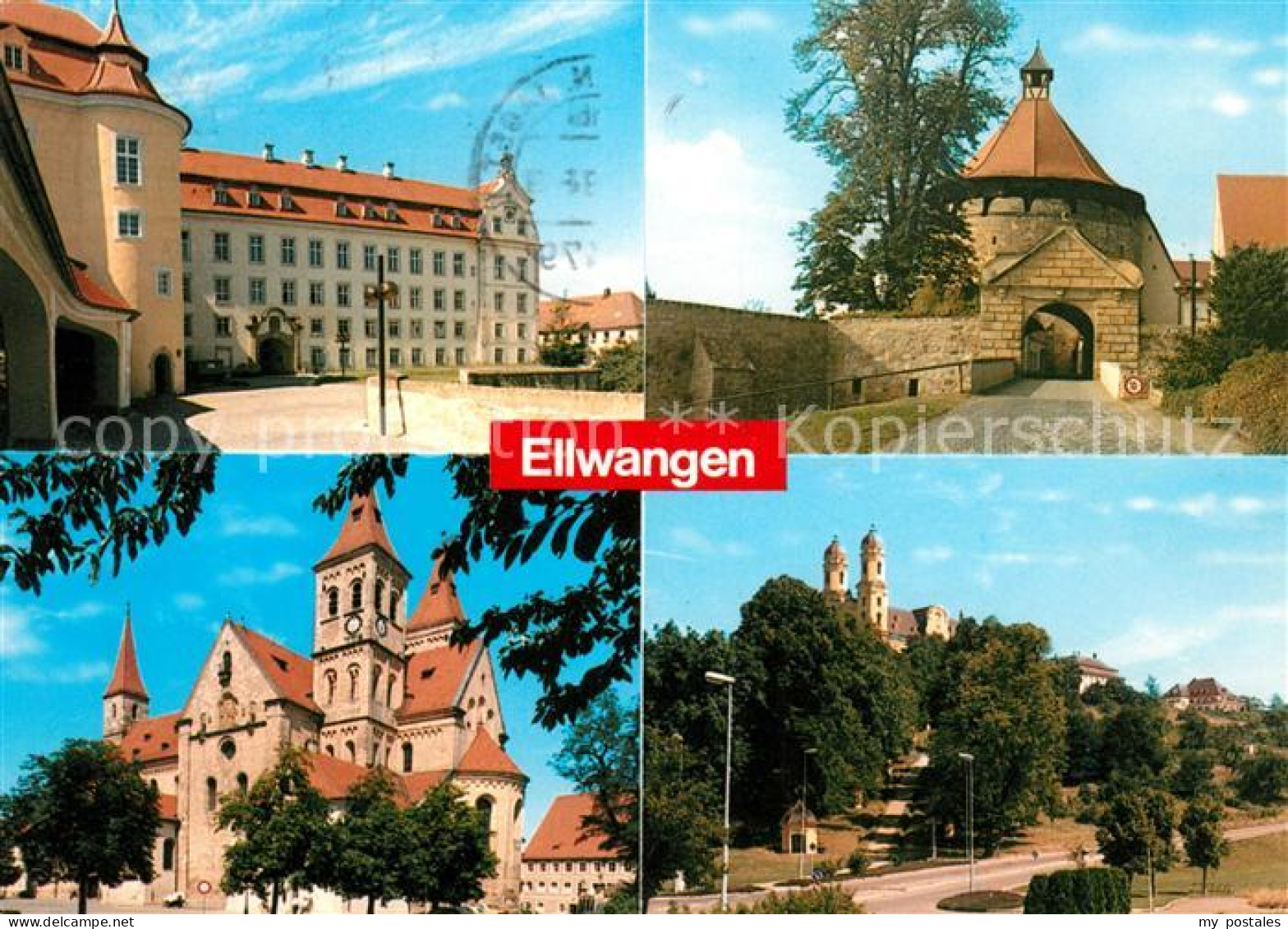 73119085 Ellwangen Jagst Schloss Kirche Stadttor Ellwangen Jagst - Ellwangen