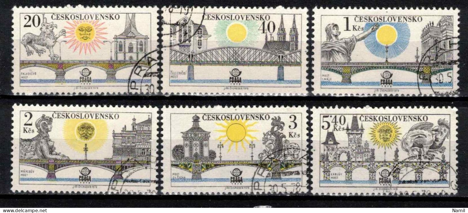 Tchécoslovaquie 1978 Mi 2445-50 (Yv 2278-83), Obliteré - Used Stamps