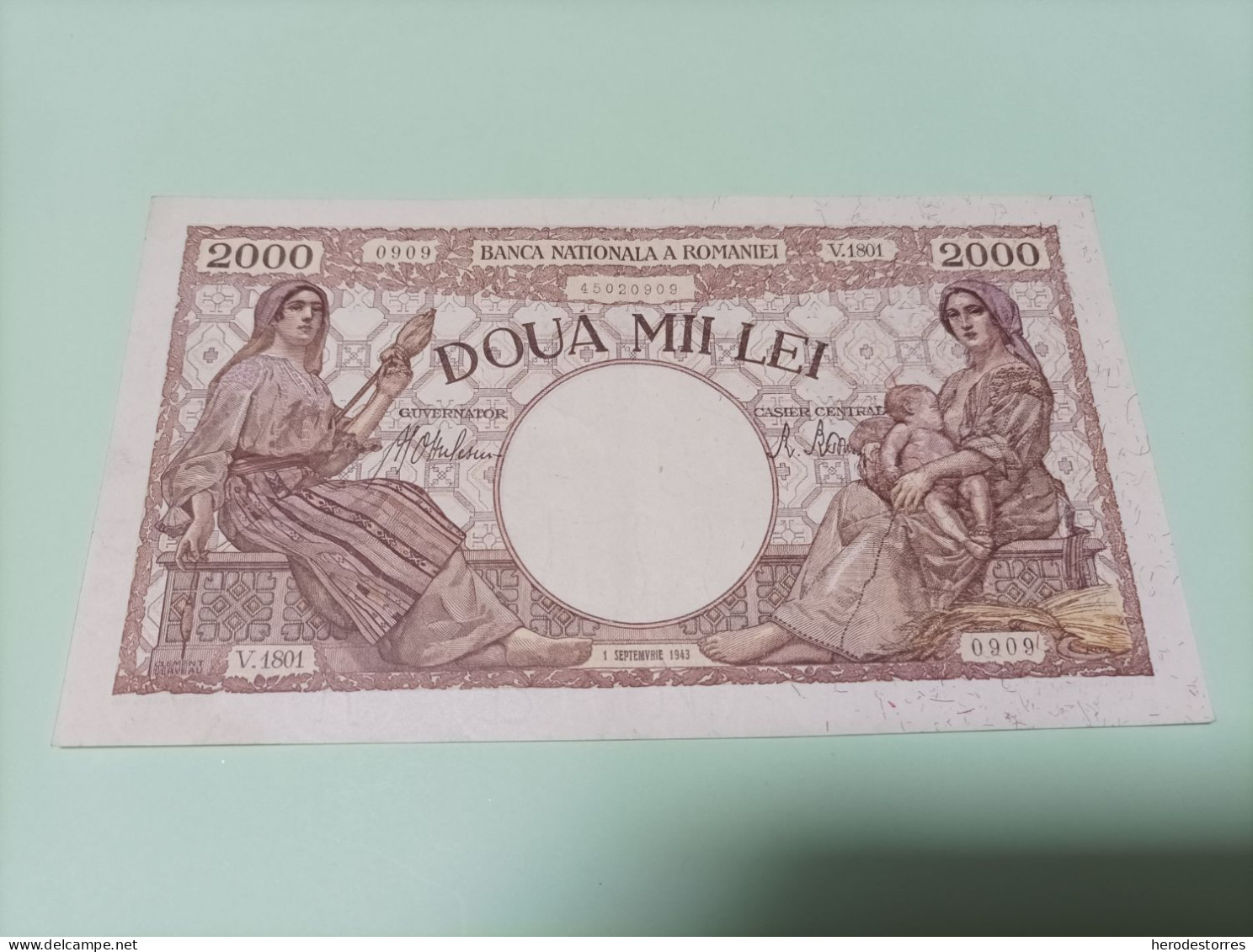 Billete Rumania De 2000 Lei, Año 1943, AUNC - Roemenië