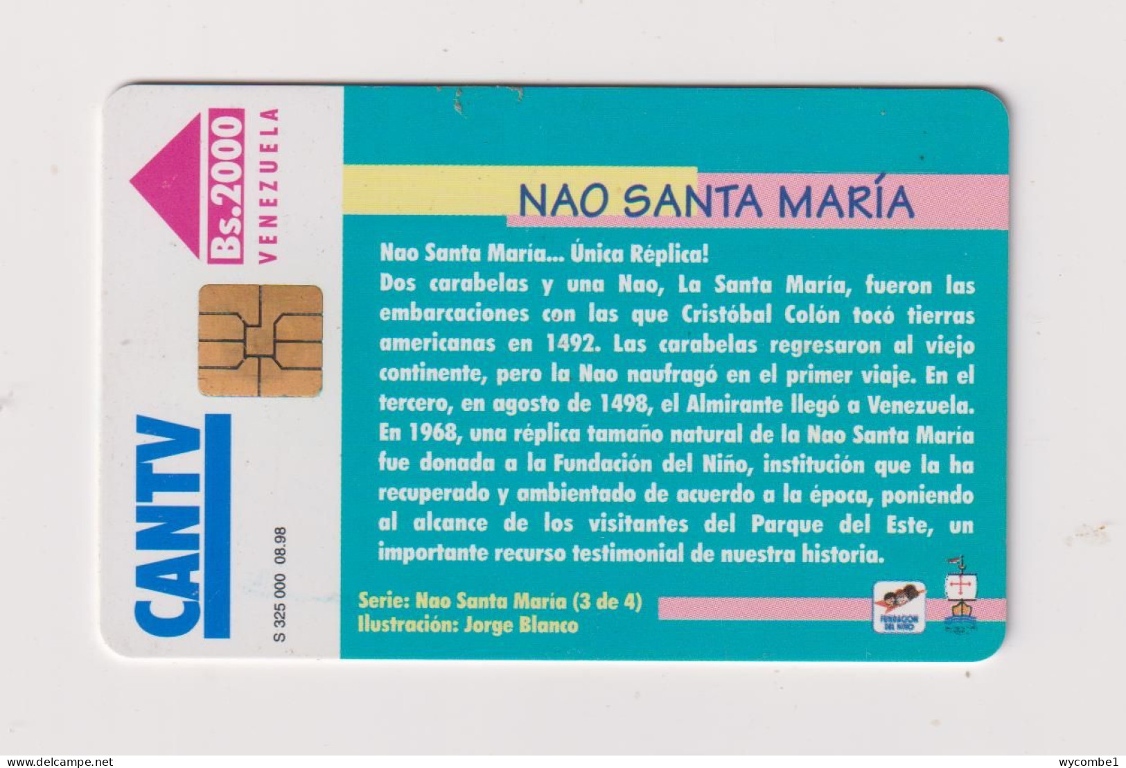 VENEZUELA  -  Santa Maria Chip Phonecard - Venezuela