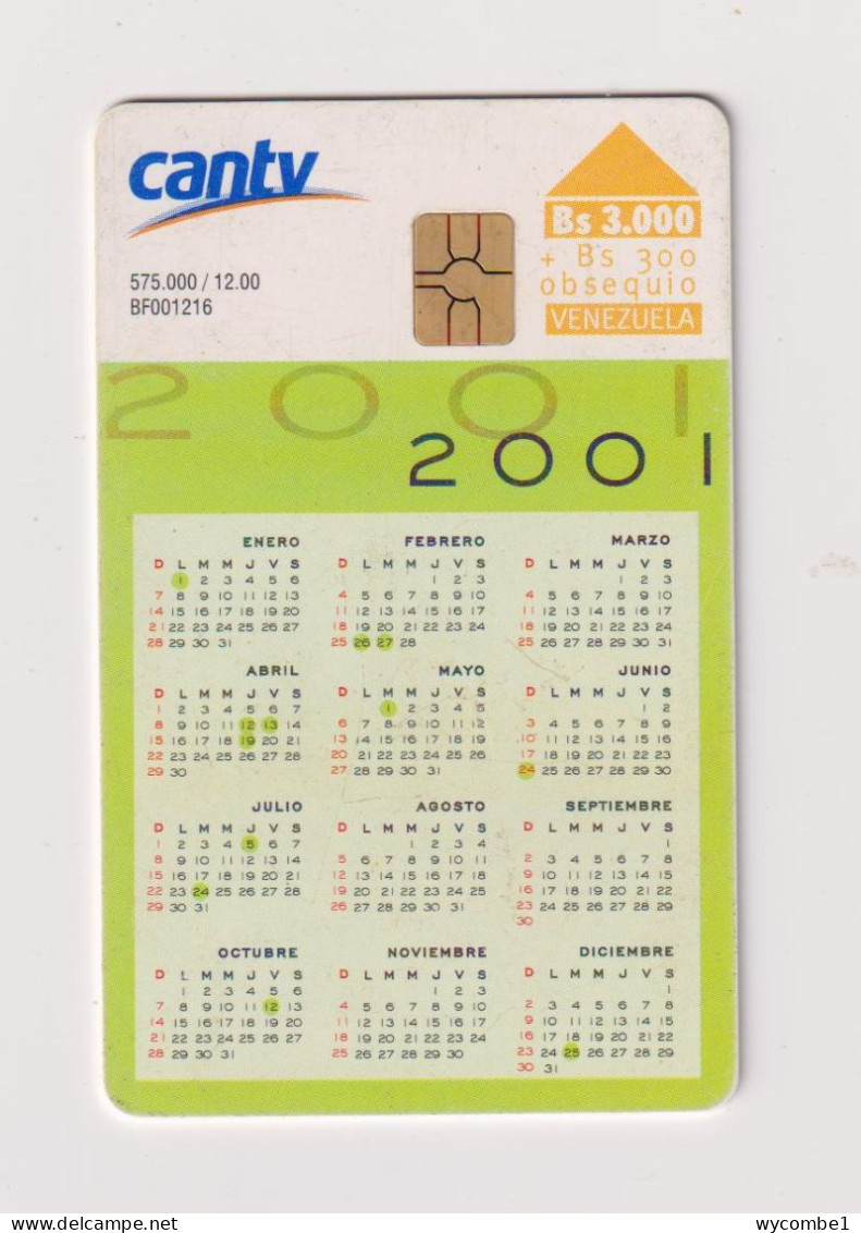 VENEZUELA  -  Regina And 2001 Calendar Chip Phonecard - Venezuela