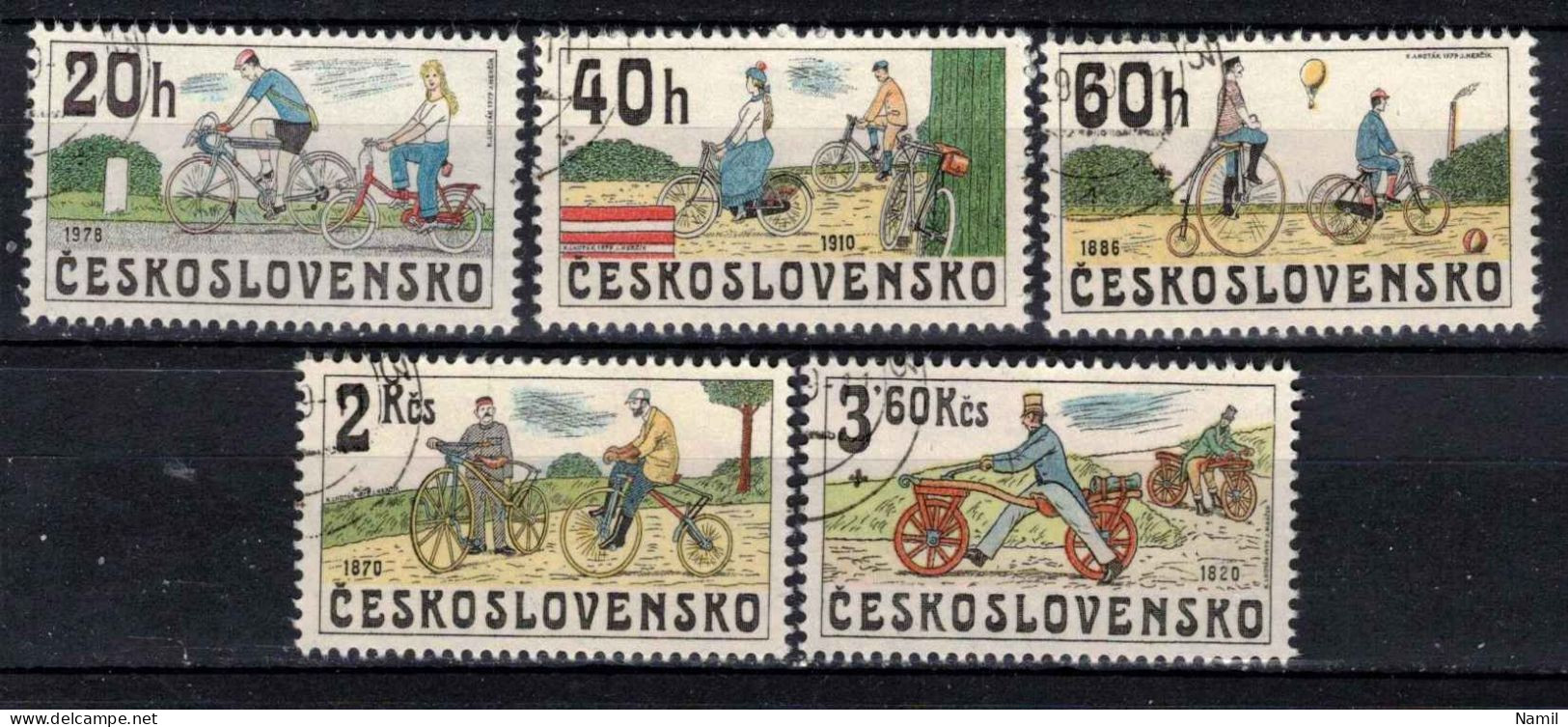 Tchécoslovaquie 1979 Mi 2522-6 (Yv 2350-4), Obliteré - Usados