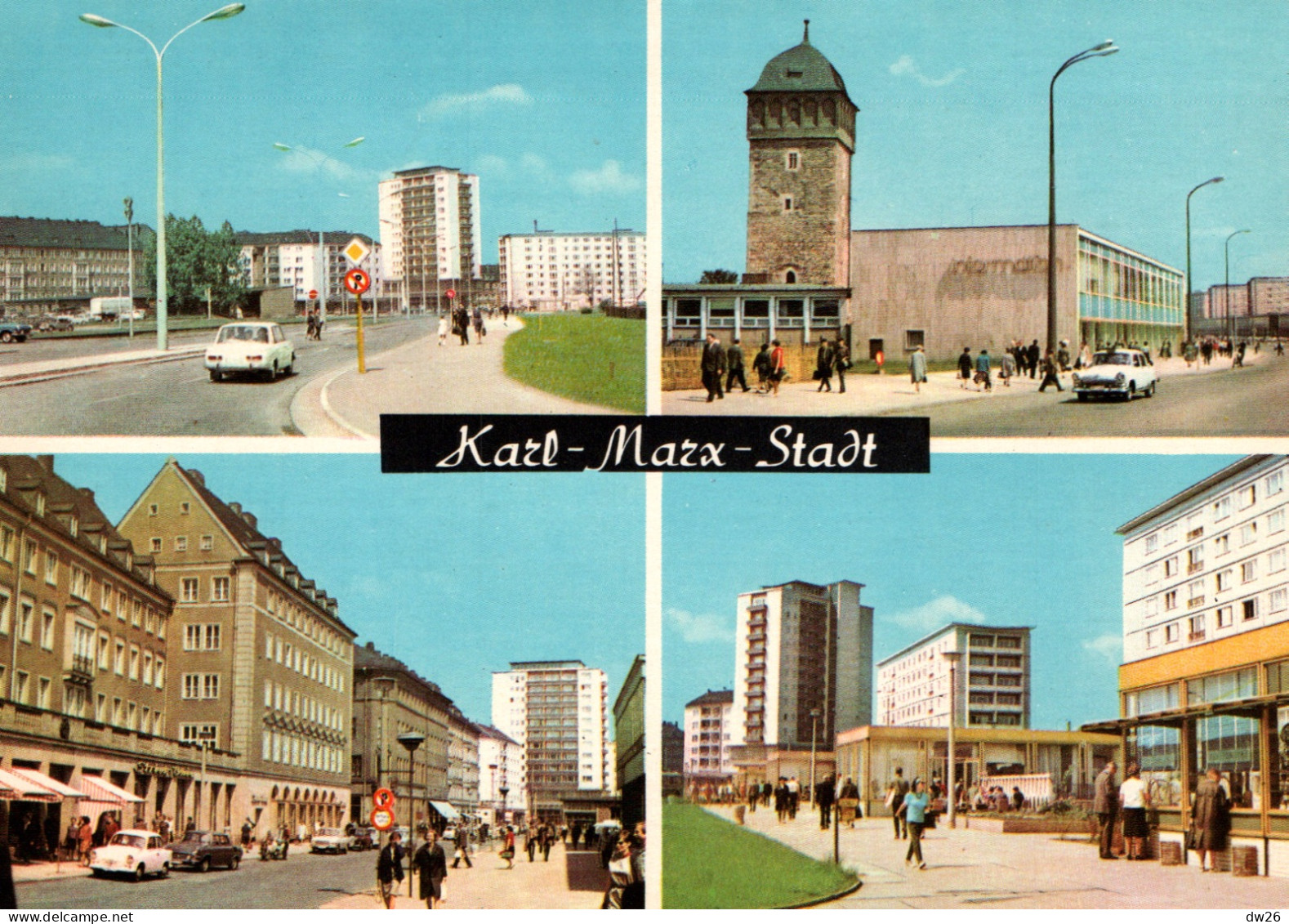 Chemnitz (Karl-Marx-Stadt) Multivues: Wilhelmstraße, Ernst-Thälmann-straße, Straße Der Nationen - Chemnitz (Karl-Marx-Stadt 1953-1990)