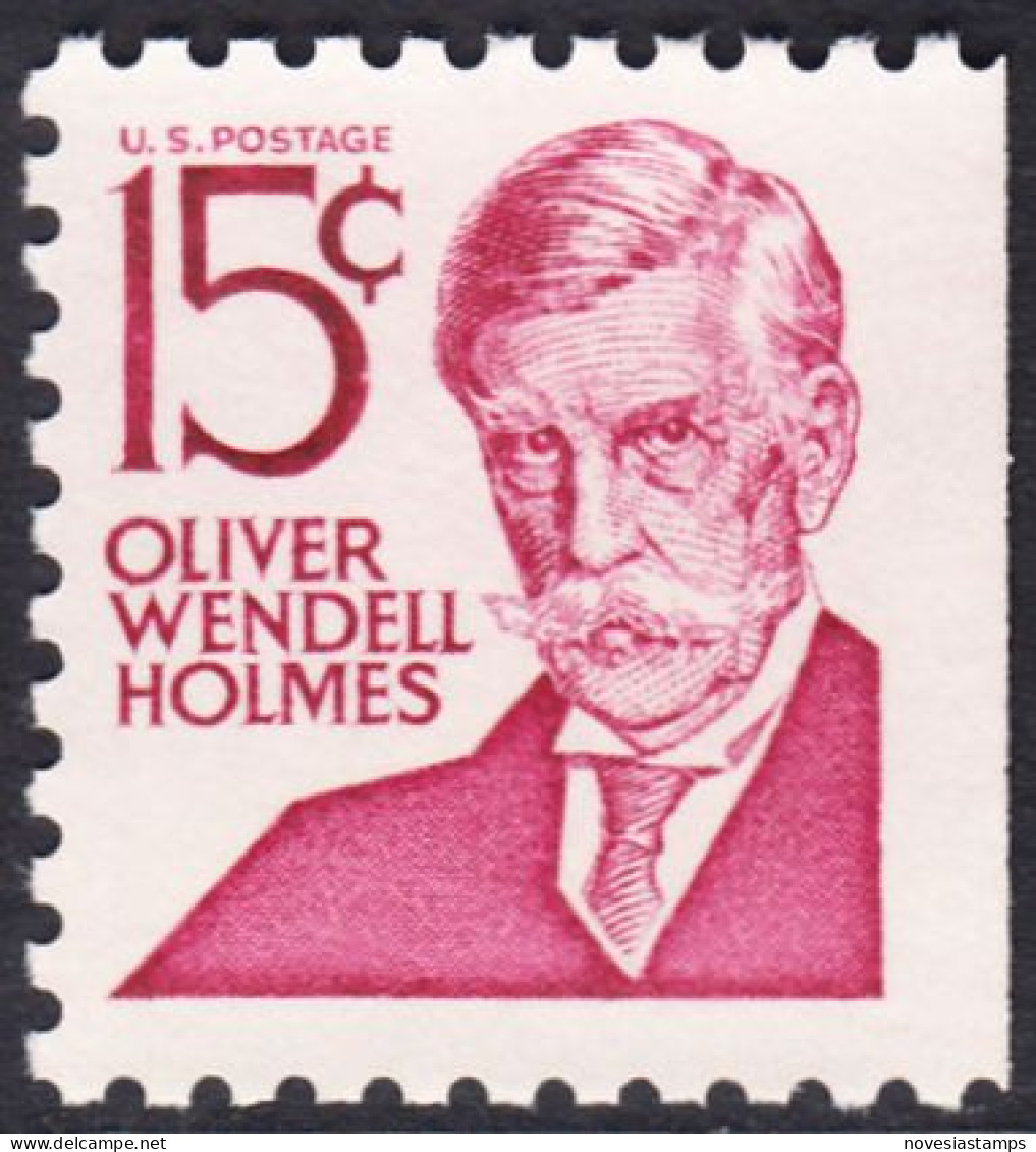!a! USA Sc# 1288B MNH SINGLE (right Side Cut) - Oliver Wendell Holmes - Nuovi