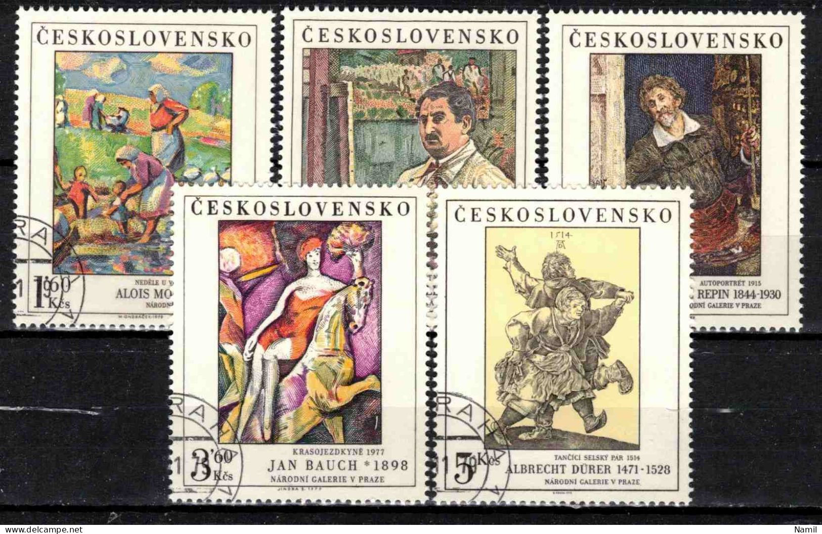 Tchécoslovaquie 1979 Mi 2534-8 (Yv 2355-9), Obliteré - Gebraucht