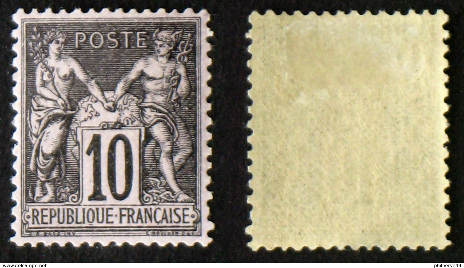 N° 103 10c Noir/lilas N/B Neuf N* TB Cote 45€ - 1898-1900 Sage (Type III)