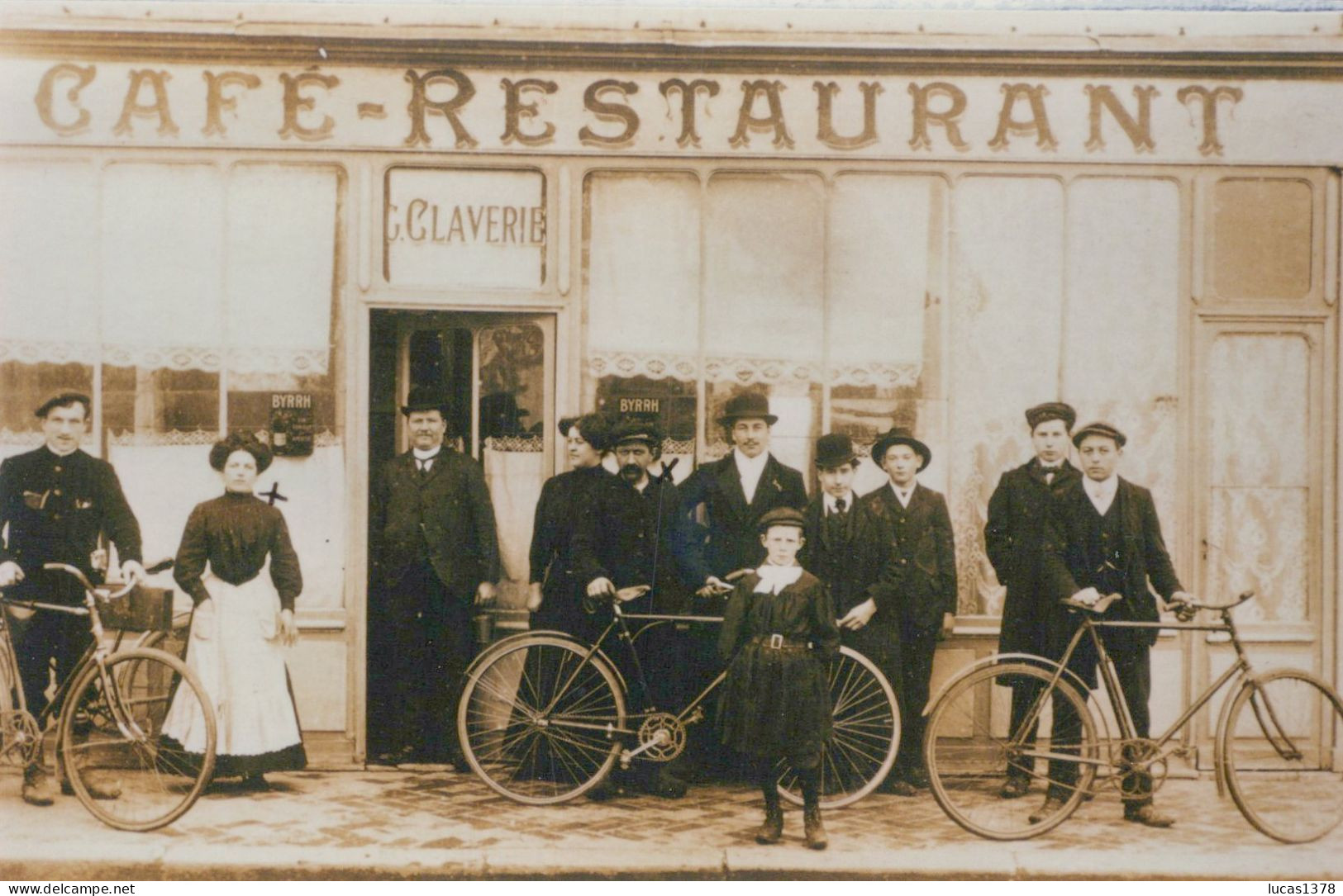 A SITUER / EURE PEUT ETRE / CAFE CLAVERIE  / COPIE MODERNE DE RARE CARTE ANCIENNE / POUR COMBLER VOS TROUS ! - Cafés