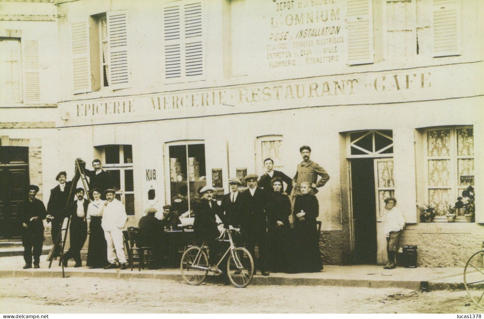 A SITUER / EURE PEUT ETRE / CAFE RESTAURANT EPICERIE  / COPIE MODERNE DE RARE CARTE ANCIENNE / POUR COMBLER VOS TROUS ! - Cafés