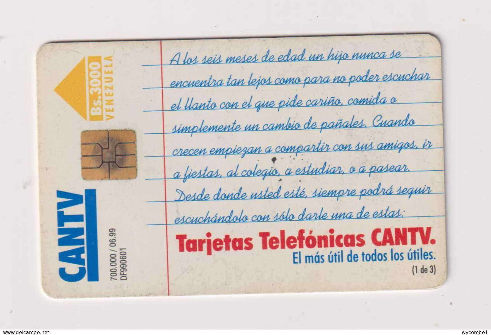 VENEZUELA  -  Lo Mas Importante Chip Phonecard - Venezuela