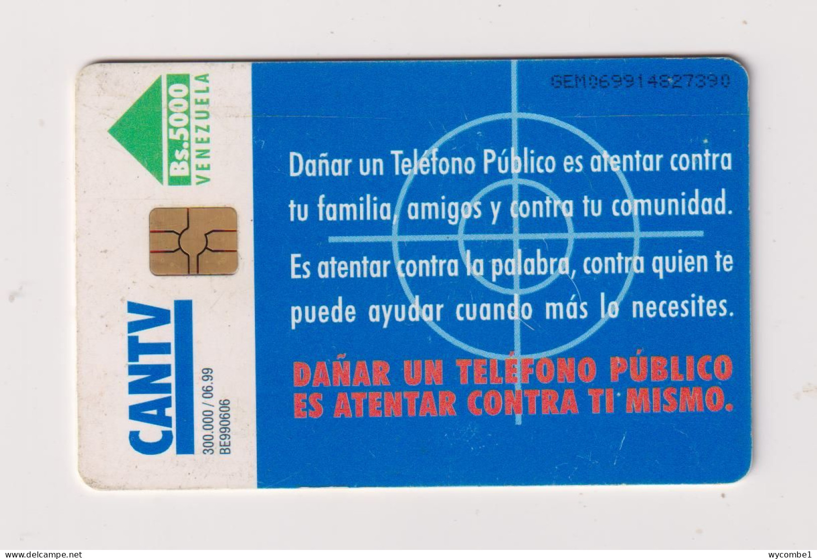 VENEZUELA  -  Atentado Publico Chip Phonecard - Venezuela