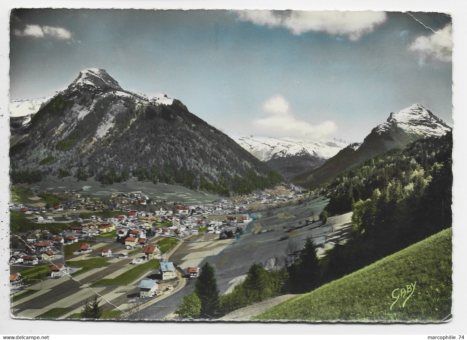 MULLER 15FR PUB PETROLE HAHN CARTE MORZINE HAUTE SAVOIE 20.6.1955 - 1955-1961 Marianne Van Muller