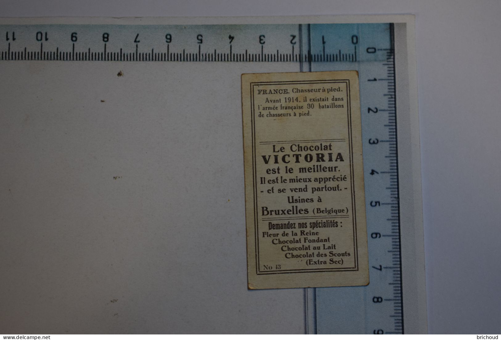 Chocolat Victoria Série P Les Armées Uniformes Avant 1914 N° 13 France Chasseur  à Pied - Victoria