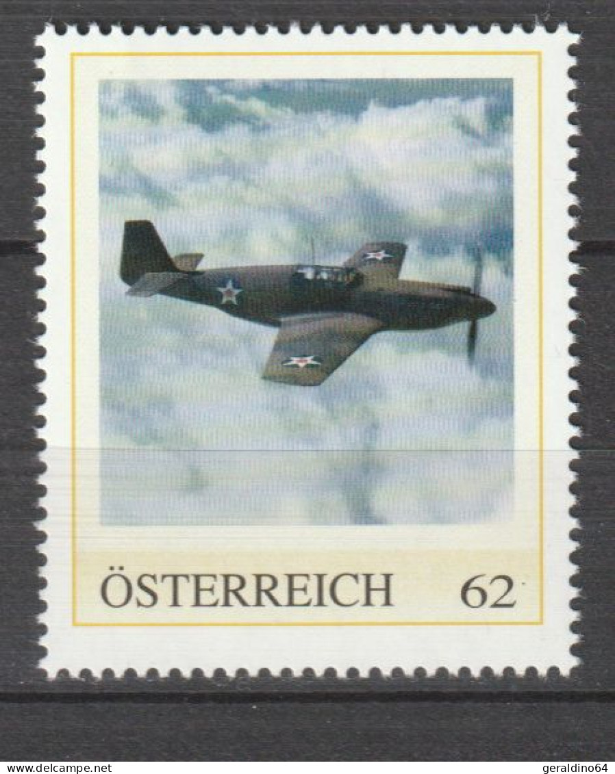 Österreich Personalisierte BM Kampfflugzeuge North American P-51 Mustang ** Postfrisch - Timbres Personnalisés