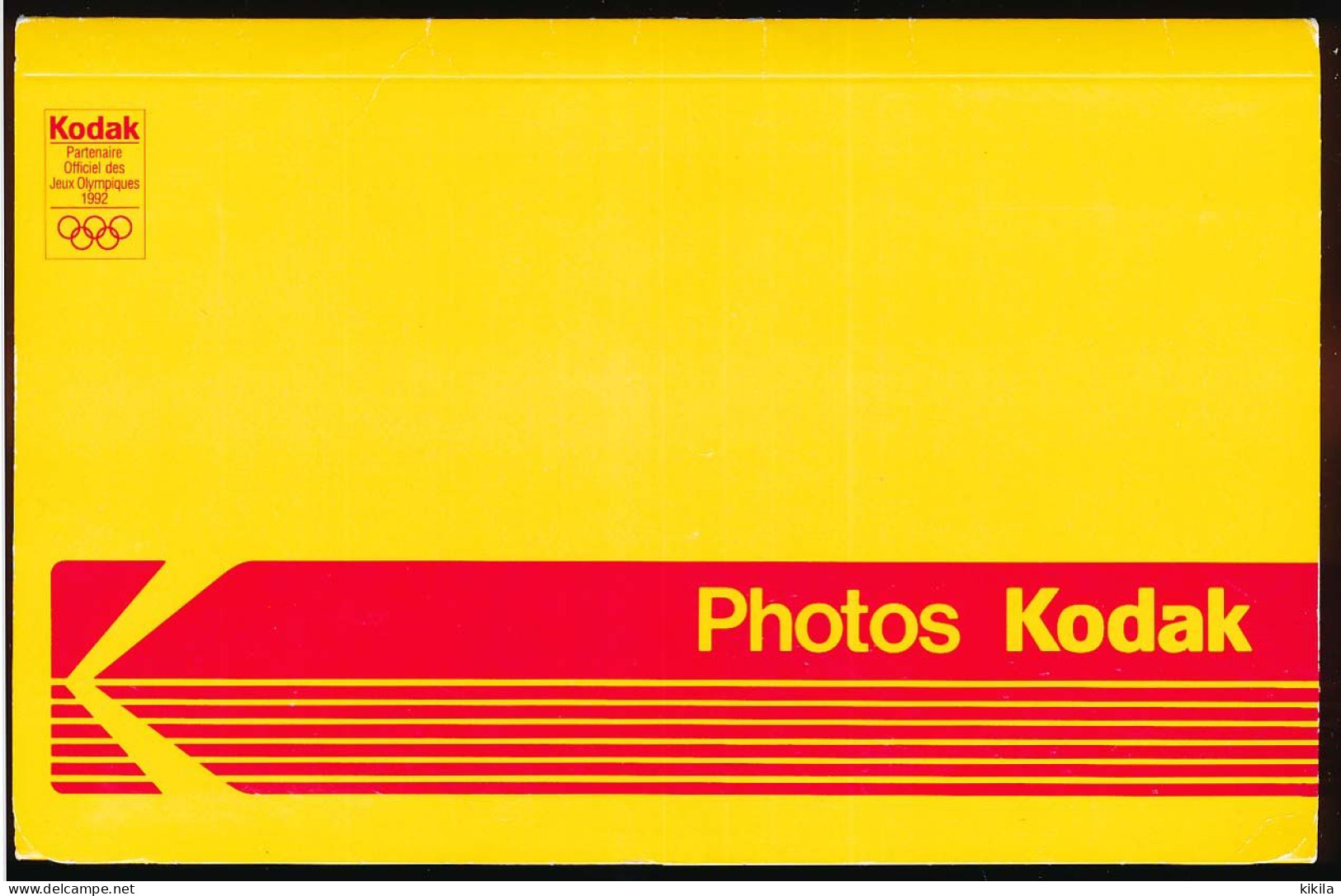 Pochette Vide Pour Photos KODAK Partenaire Officiel Des XVI° Jeux Olympiques D'Hiver D'ALBERTVILLE 1992 - Bekleidung, Souvenirs Und Sonstige