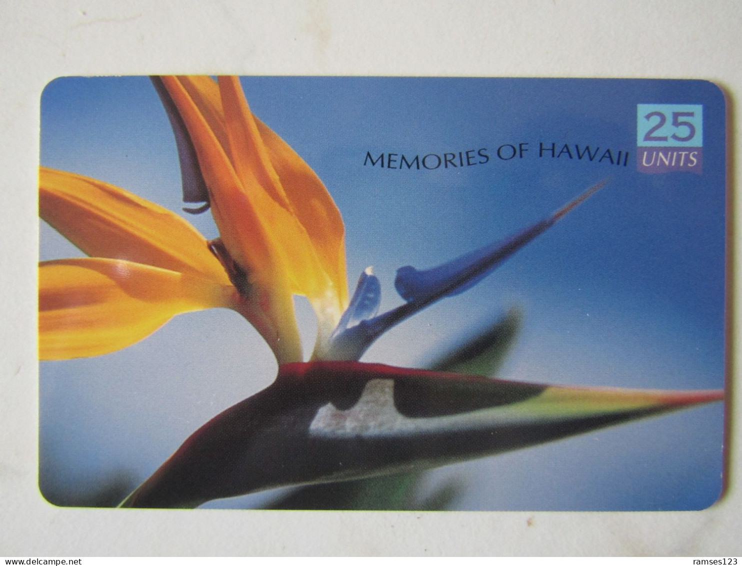 VERY RARE   MEMORIES OF HAWAII  25 UNITS  FLOWERS   1000  ISSUED  TOP MINT - Hawaii
