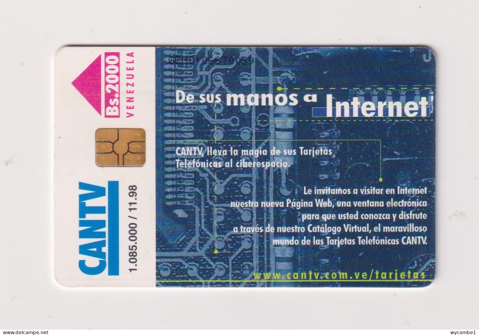 VENEZUELA  -  Internet Chip Phonecard - Venezuela