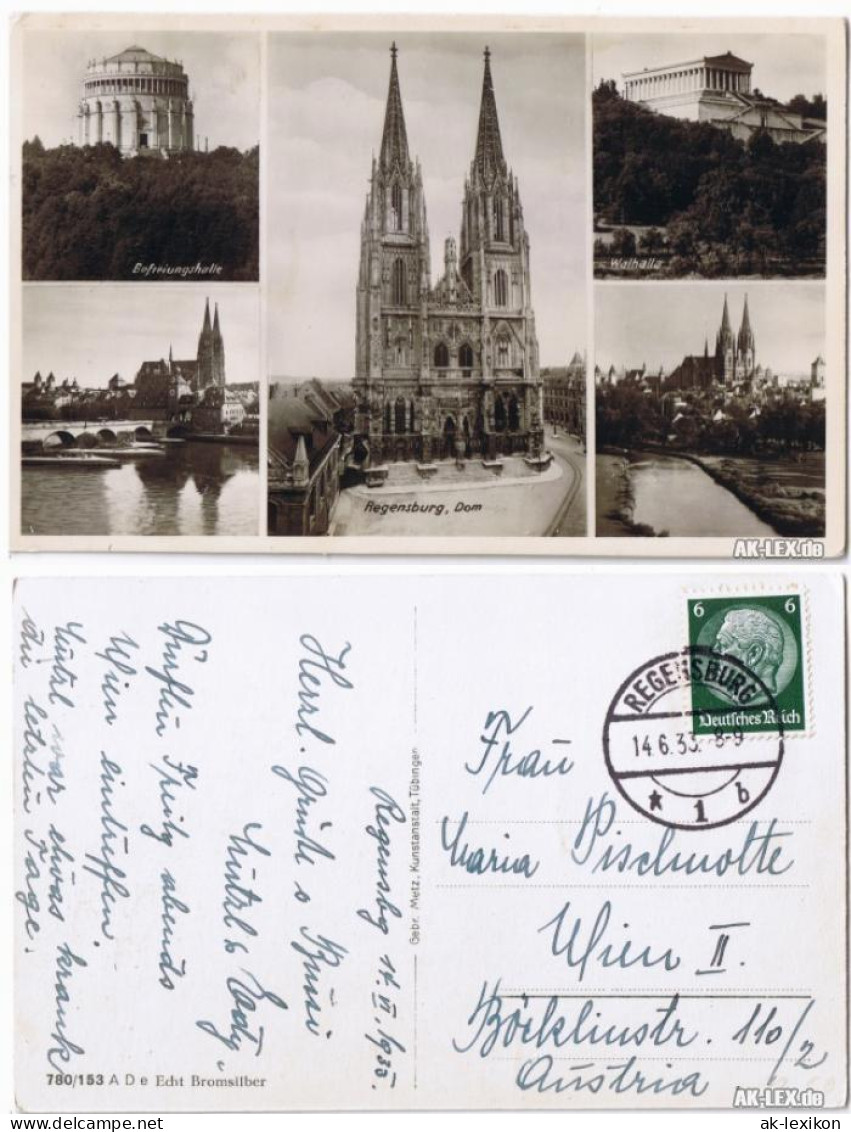 Ansichtskarte Regensburg Stadtteilansichten Gel. 1933 1933 - Kelheim
