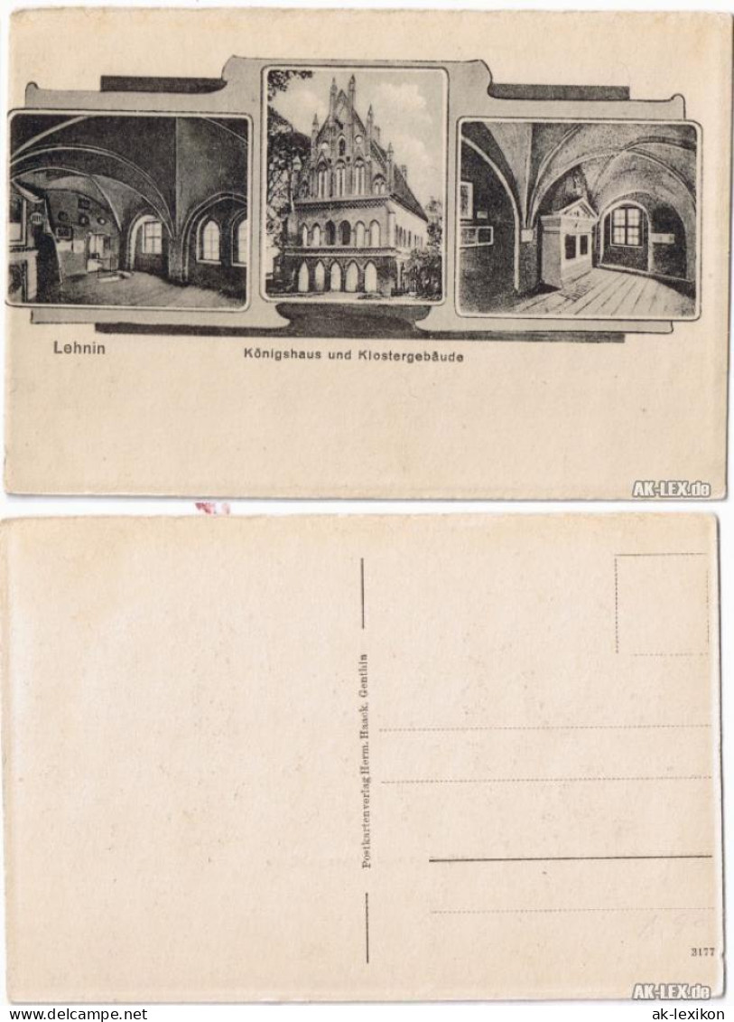 Ansichtskarte Kloster Lehnin 3- Bild Königshaus Und Klostergebäude 1900 - Lehnin