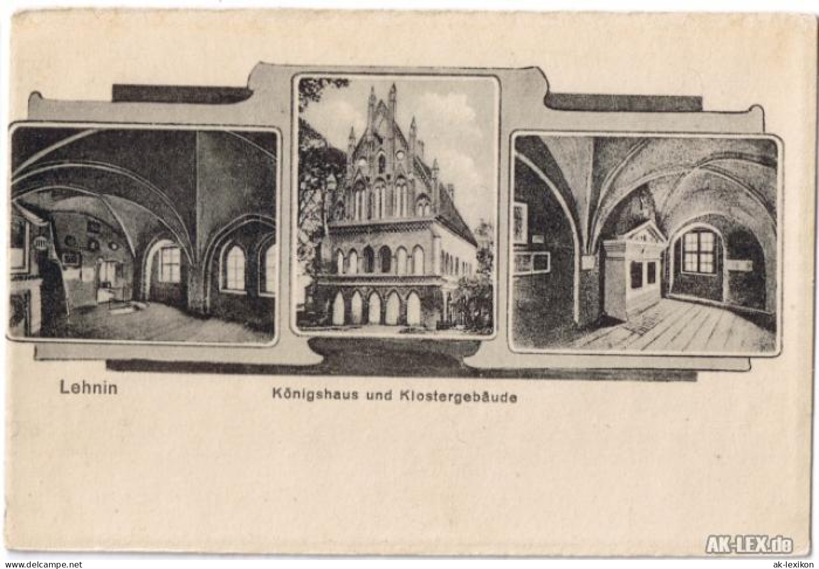 Ansichtskarte Kloster Lehnin 3- Bild Königshaus Und Klostergebäude 1900 - Lehnin