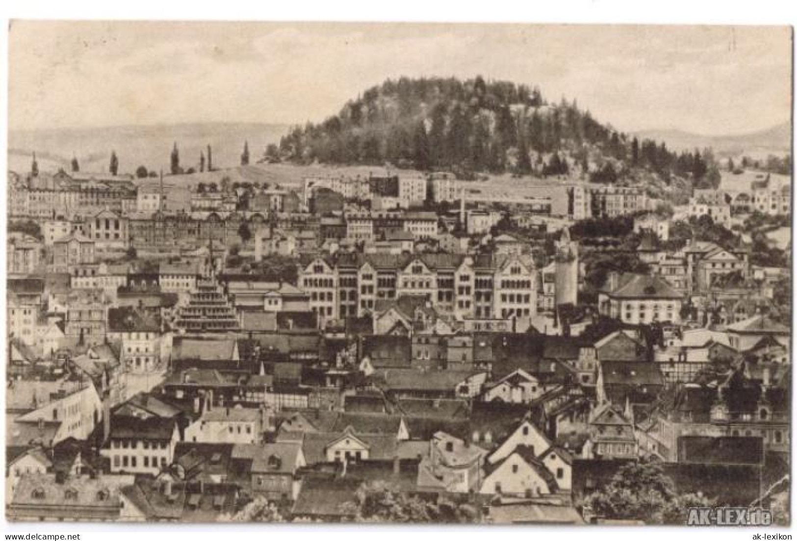 Ansichtskarte Pößneck Panorama über Die Dächer 1925 - Poessneck