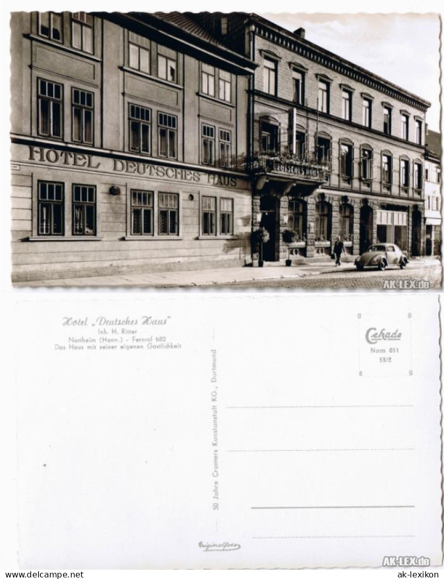 Ansichtskarte Northeim Hotel &#34;Deutsches Haus&#34; - Foto AK 1953 - Northeim