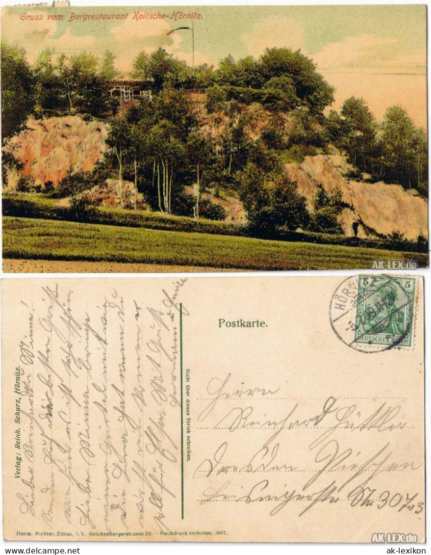 Bertsdorf-Hörnitz Bergrestaurant Auf Dem Koitsche Gel. 1909 1909 - Bertsdorf-Hoernitz