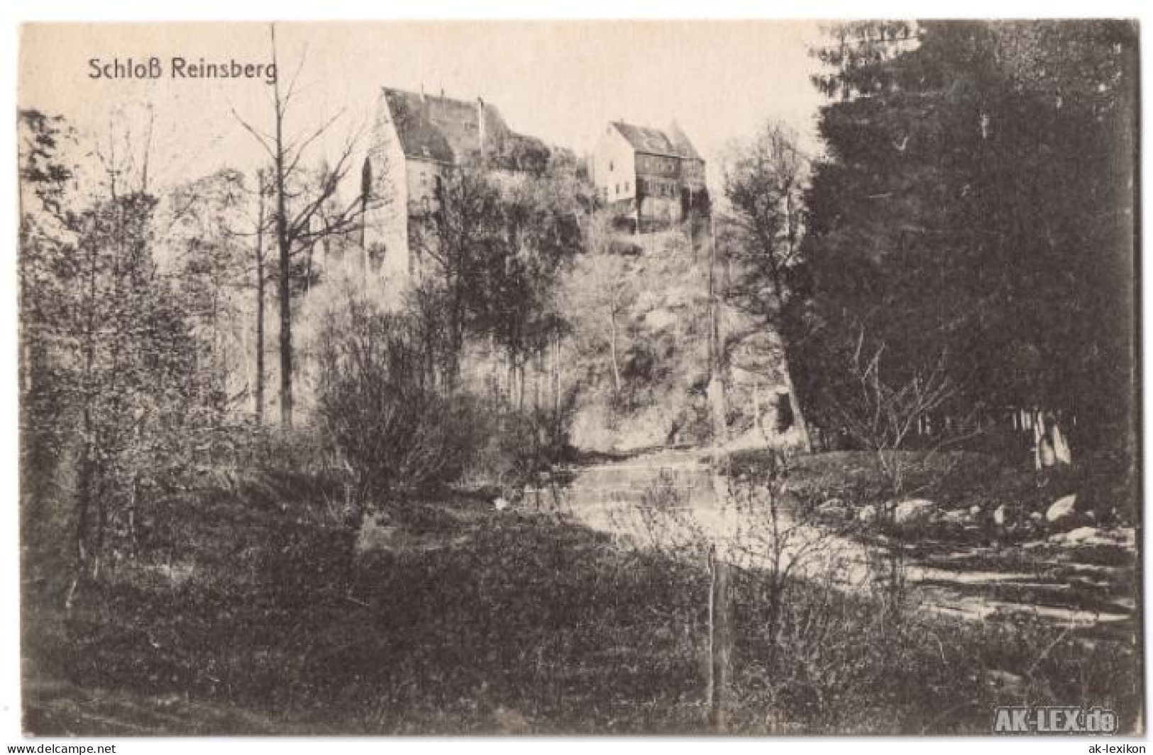 Ansichtskarte Reinsberg (Sachsen) Schloß Reinsberg 1924 - Reinsberg (Sachsen)