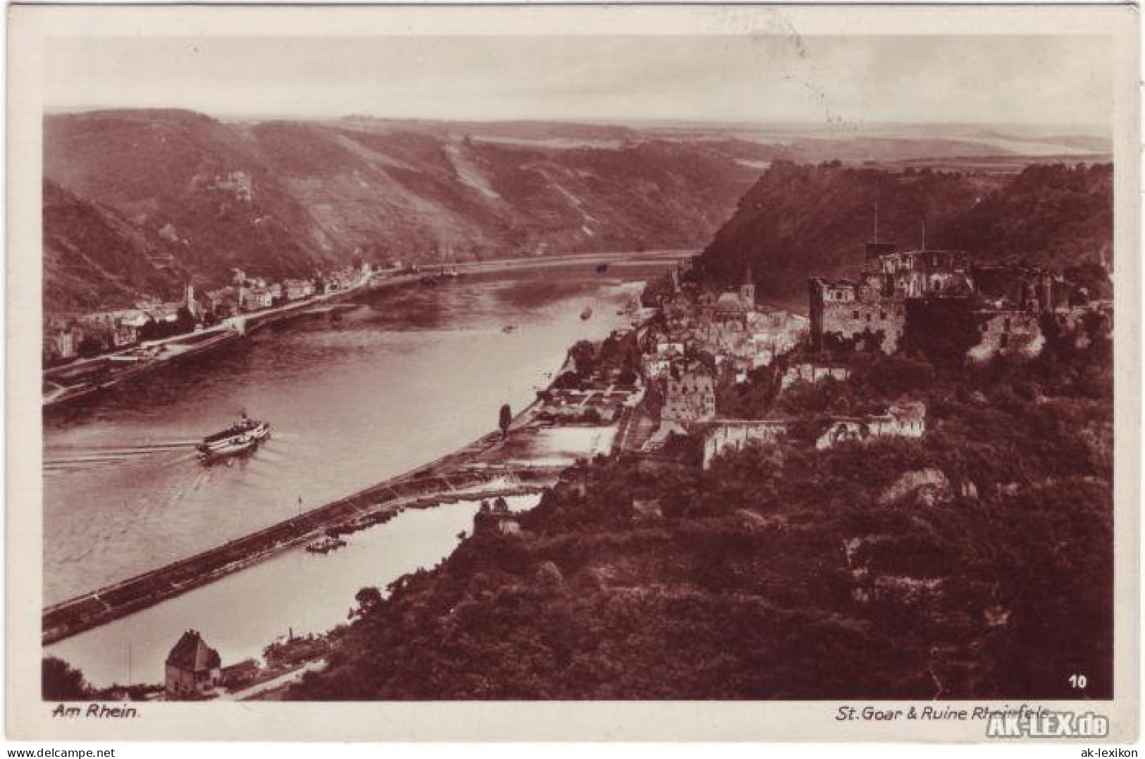 Ansichtskarte Sankt Goar St. Goar & Ruine Rheinfels 1940 - St. Goar