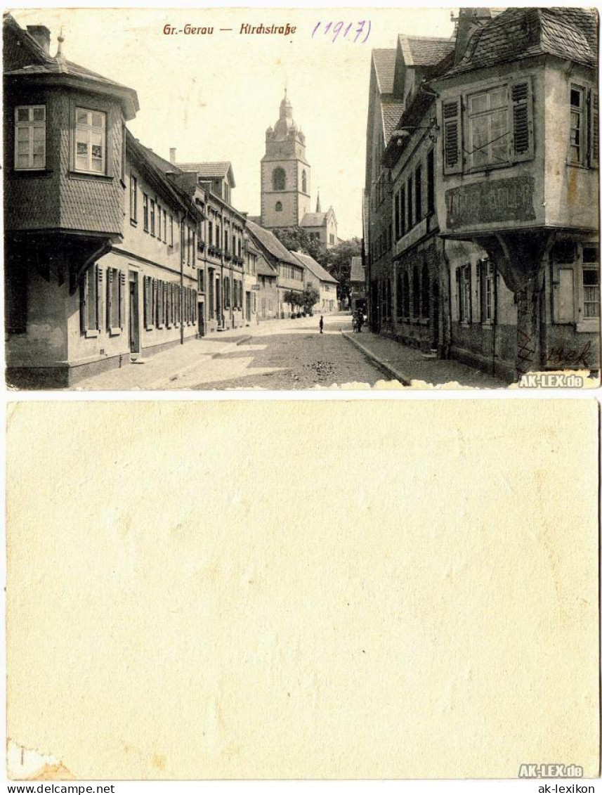 Ansichtskarte Groß-Gerau Kirchstraße Ca. 1917 1917 - Gross-Gerau