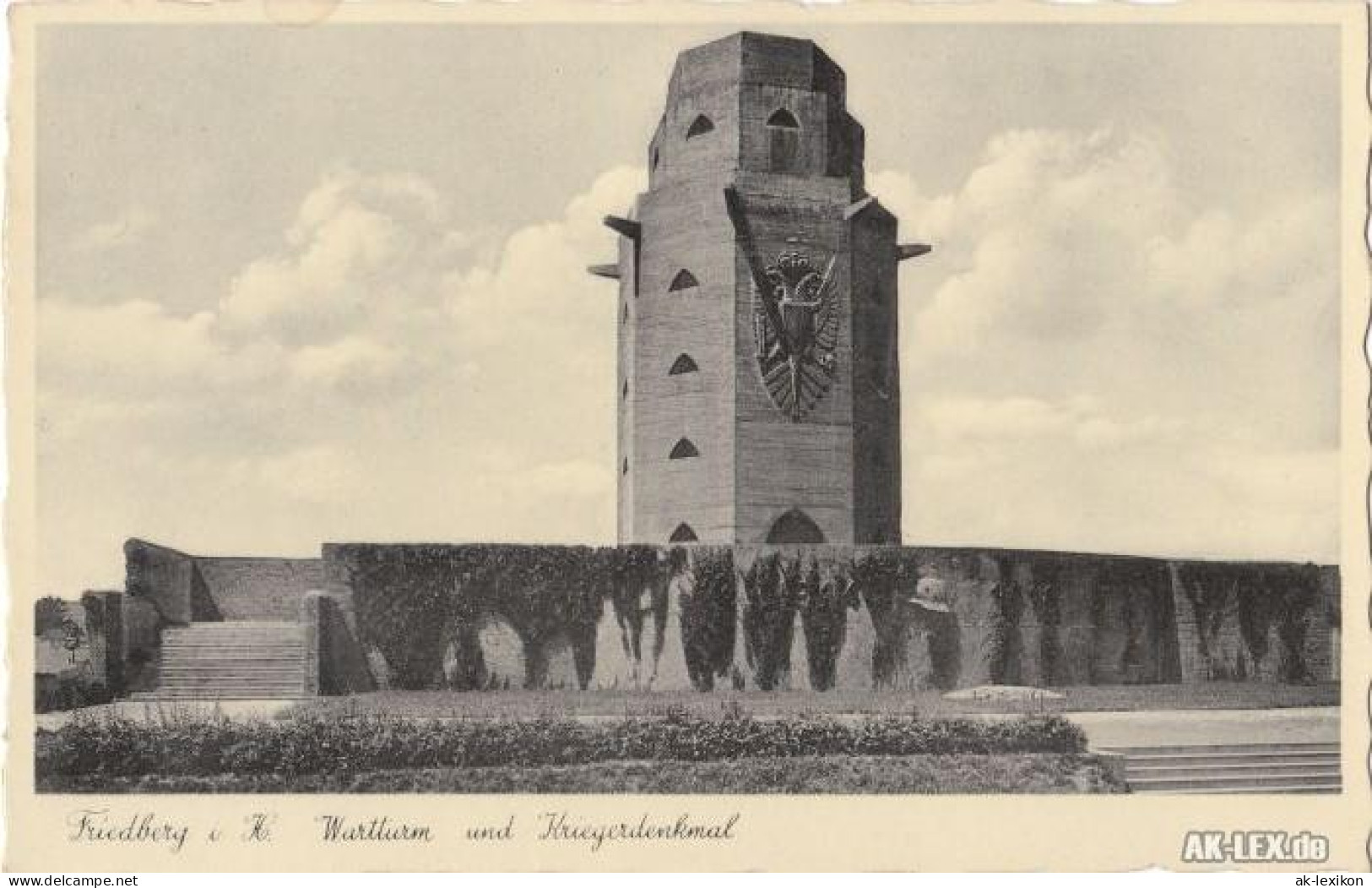 Ansichtskarte Friedberg (Hessen) Wartturm Und Kriegerdenkmal Ca. 1938 1938 - Friedberg