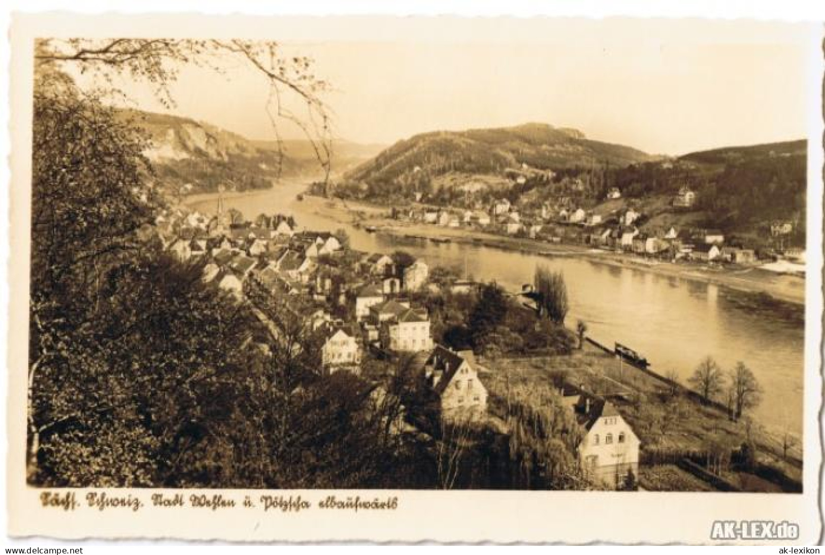 Ansichtskarte Wehlen Panorama - Ansicht - Foto AK 1930 - Wehlen