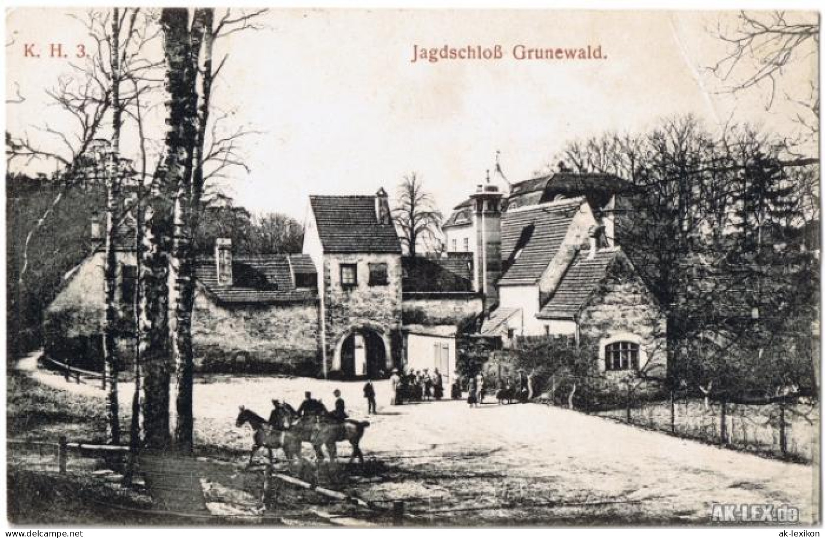 Ansichtskarte Dahlem-Berlin Jagdschloss Grunewald 1918 - Dahlem