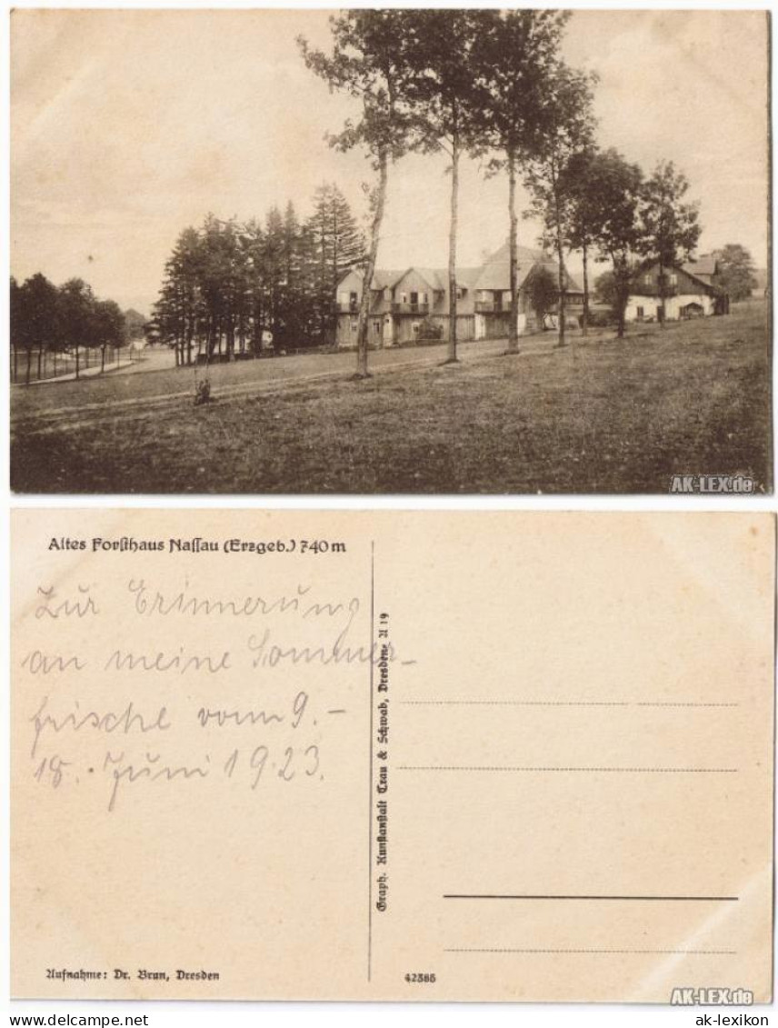 Nassau (Erzgebirge) Altes Forsthaus (Erzgebirge) 740m ü. M. 1923 - Frauenstein (Erzgeb.)