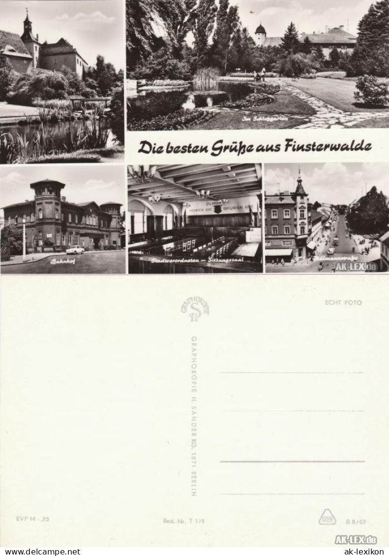 Finsterwalde Grabin Thälmannstraße, Bahnhof, Stadtverordneten Sitzungssaal 1969 - Finsterwalde