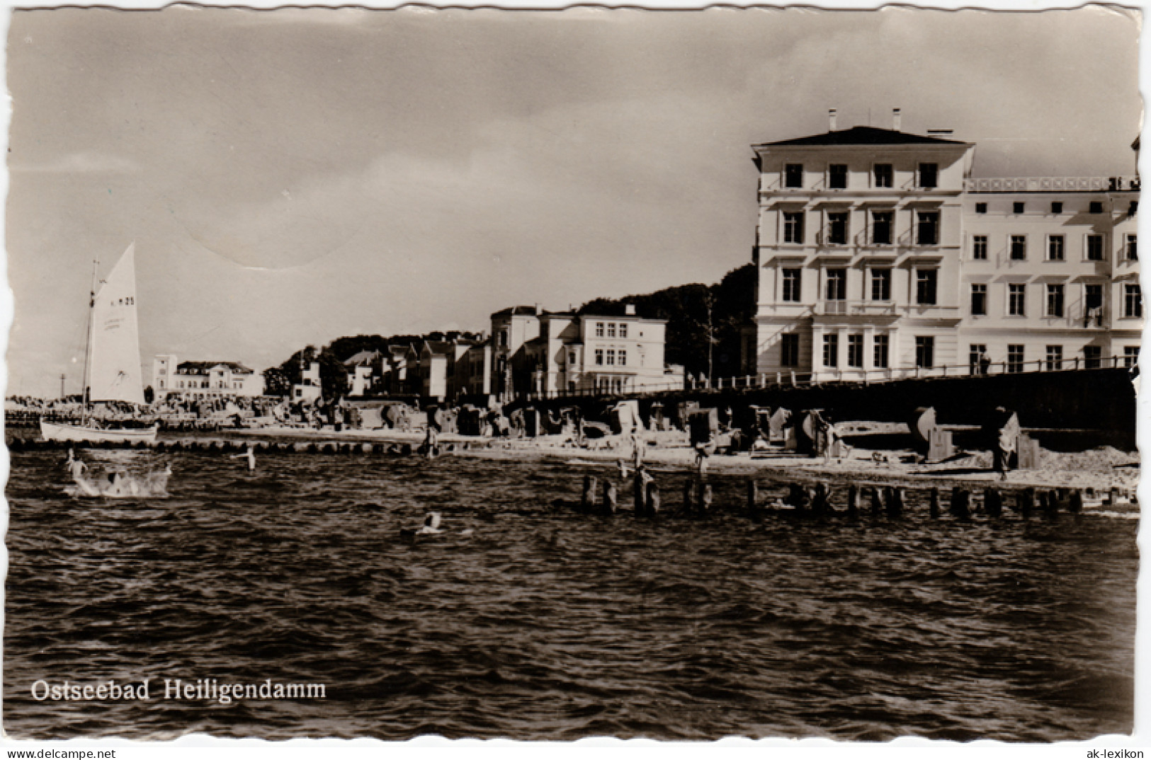 Heiligendamm-Bad Doberan Ostseebad Mit Badegästen Und Segelboot 1957 - Heiligendamm