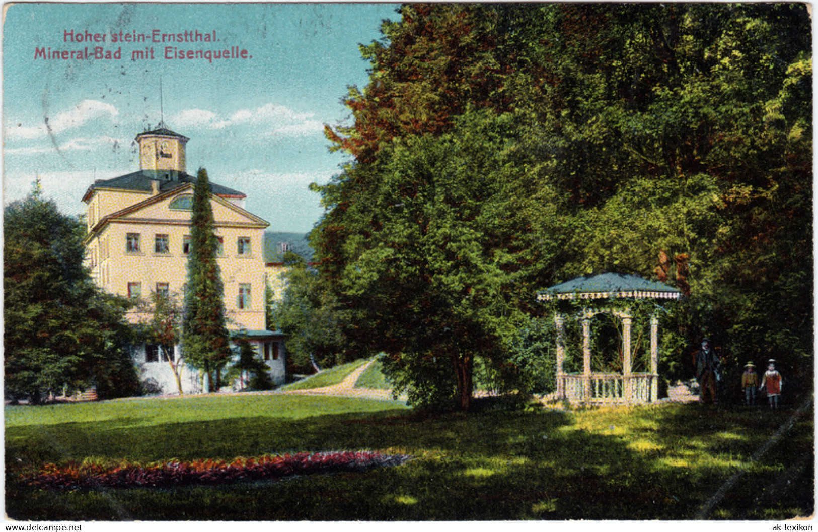 Ansichtskarte Hohenstein-Ernstthal Mineral-Bad Mit Eisenquelle 1911 - Hohenstein-Ernstthal