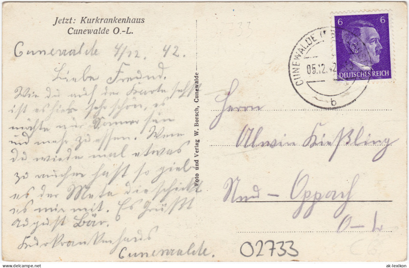 Ansichtskarte Cunewalde (Oberlausitz) Kumwałd Müttererholungsheim 1942  - Cunewalde